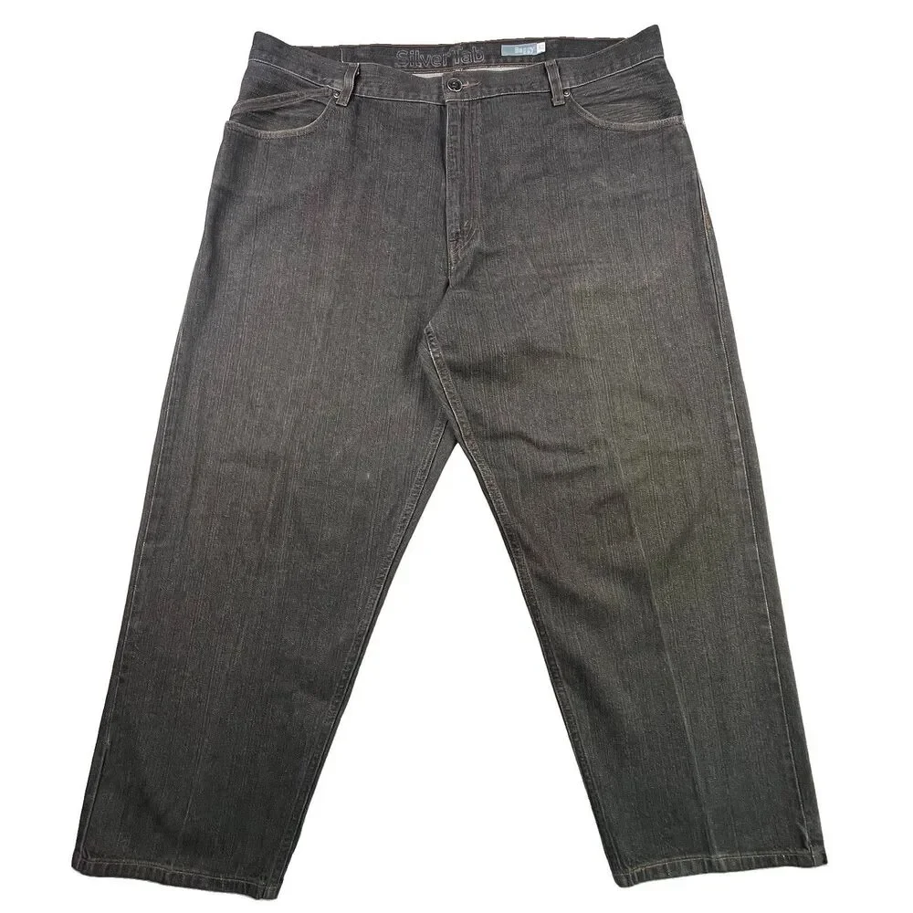 Vintage Levis Silver Tab Baggy Jeans Size 42x30 Black Wide Leg Skater Hip Hop